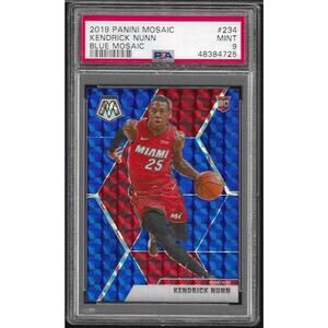 2019-20 Panini Mosaic Mosaic Blue #234 Kendrick Nunn /99 PSA 9